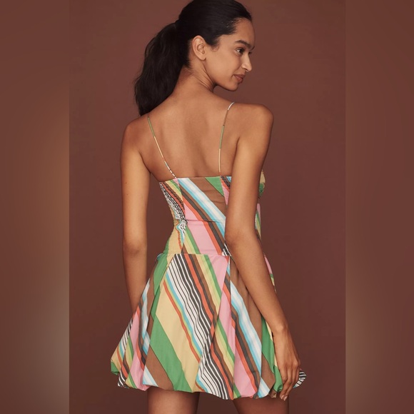 NWT! SWF Fitted Balloon Cotton Mini Dress - La Fiesta Multicolor - Bubble  Hem  - www.mordernwear.com